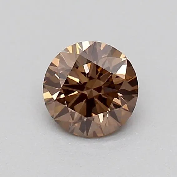 0.20ct Round Lab Grown Diamond (Colour Fancy Brown, Clarity VVS1, Cut ID, IGI Certified)
