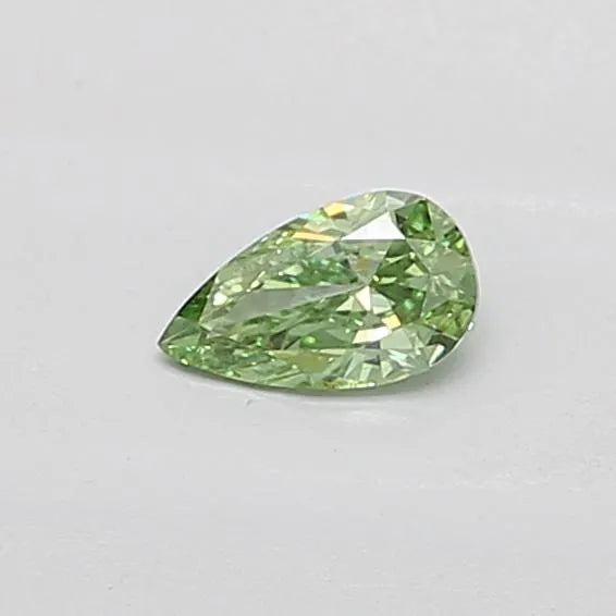 0.24ct Pear Lab Grown Diamond (Colour Fancy Vivid Green, Clarity VVS2, IGI Certified)
