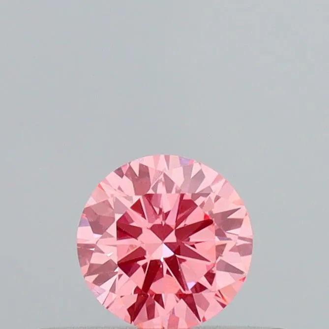 0.26ct Round Lab Grown Diamond (Colour Fancy Vivid Pink, Clarity VVS2, Cut VG, IGI Certified)