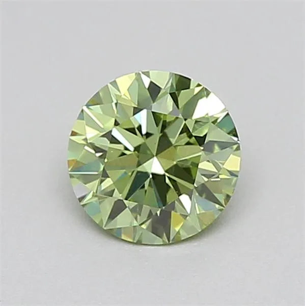 0.27ct Round Lab Grown Diamond (Colour Fancy Vivid Green, Clarity VVS2, Cut ID, IGI Certified)