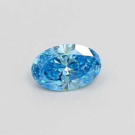 0.29ct Oval Lab Grown Diamond (Colour Fancy Vivid Blue, Clarity VVS2, IGI Certified)
