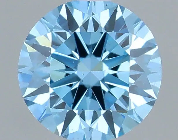 0.30ct Round Lab Grown Diamond (Colour Fancy Vivid Blue, Clarity VS2, Cut EX, IGI Certified)