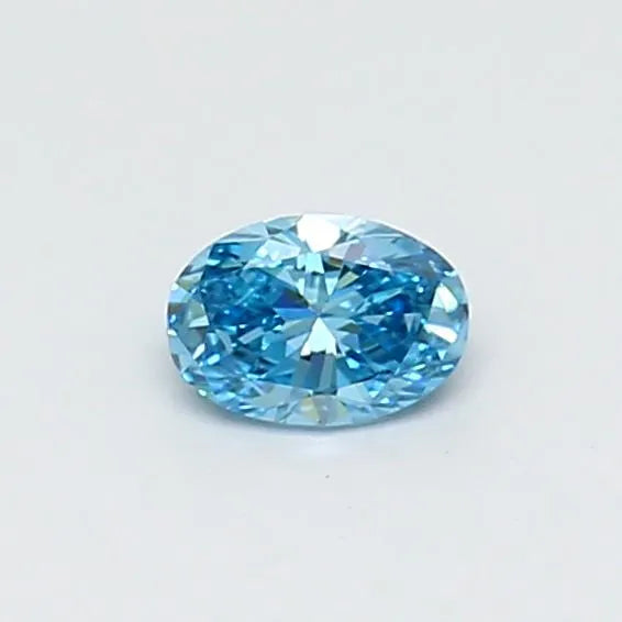 0.31ct Oval Lab Grown Diamond (Colour Fancy Vivid Blue, Clarity VVS2, IGI Certified)