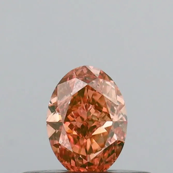 0.31ct Oval Natural Diamond (Colour Fancy Deep Orange, Clarity VVS2, GIA Certified)