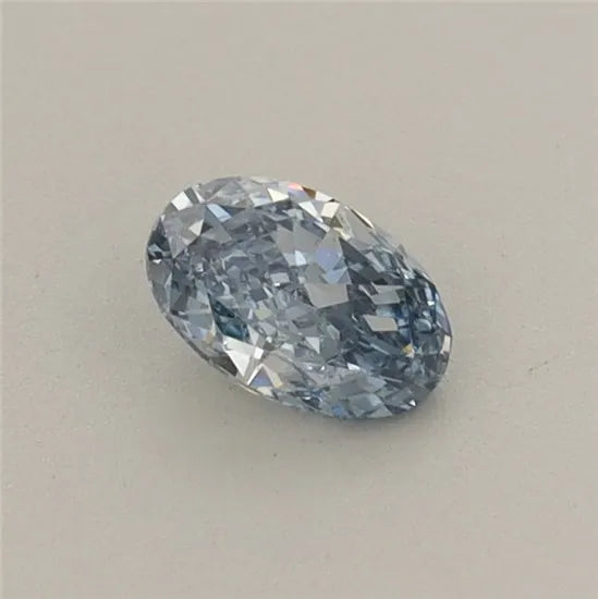 0.32ct Oval Lab Grown Diamond (Colour Fancy Vivid Blue, Clarity VS1, IGI Certified)