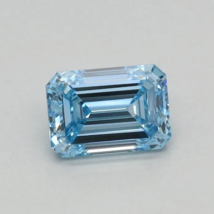 0.34ct Emerald Lab Grown Diamond (Colour Fancy Intense Blue, Clarity VS1, IGI Certified)