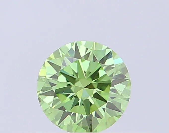 0.36ct Round Lab Grown Diamond (Colour Fancy Vivid Green, Clarity VS1, Cut VG, IGI Certified)