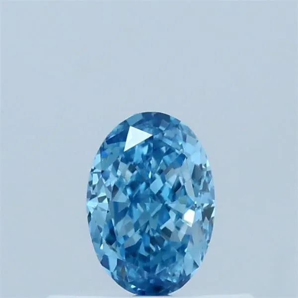 0.40ct Oval Lab Grown Diamond (Colour Fancy Vivid Blue, Clarity VVS2, IGI Certified)
