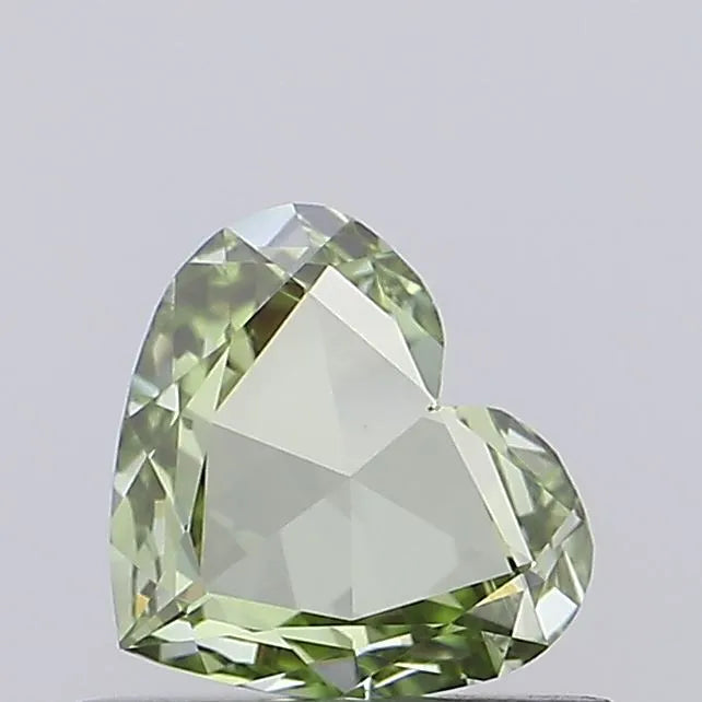 0.42ct Heart Lab Grown Diamond (Colour Fancy Vivid Green, Clarity VVS2, IGI Certified)