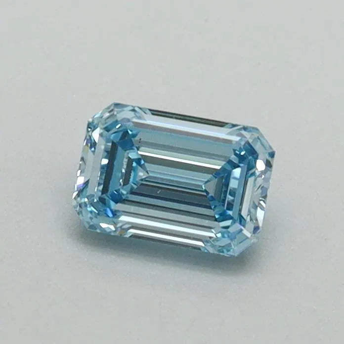 0.43ct Emerald Lab Grown Diamond (Colour Fancy Intense Blue, Clarity VS1, IGI Certified)