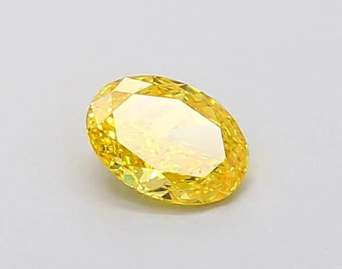 0.45ct Oval Lab Grown Diamond (Colour Fancy Vivid Yellow, Clarity VVS2, IGI Certified)