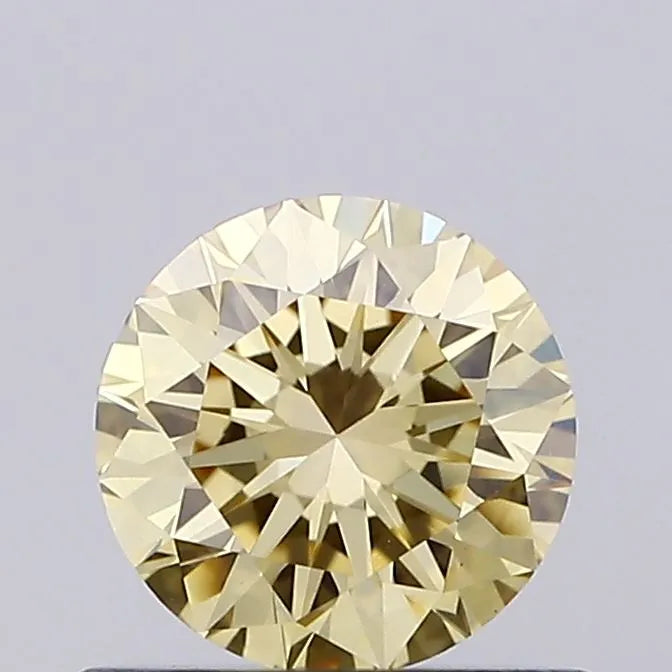 0.50ct Round Lab Grown Diamond (Colour Fancy Light Yellow, Clarity VS1, Cut EX, IGI Certified)