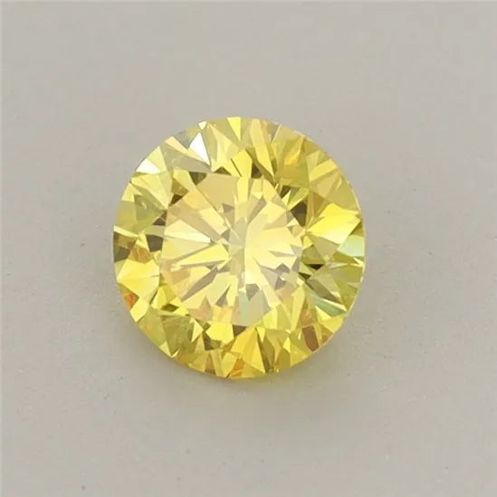 0.50ct Round Lab Grown Diamond (Colour Fancy Vivid Yellow, Clarity VS1, Cut EX, IGI Certified)