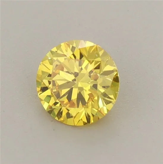 0.50ct Round Lab Grown Diamond (Colour Fancy Vivid Yellow, Clarity VS2, Cut VG, IGI Certified)
