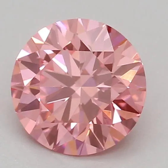 0.52ct Round Lab Grown Diamond (Colour Fancy Vivid Pink, Clarity VS1, Cut ID, IGI Certified)