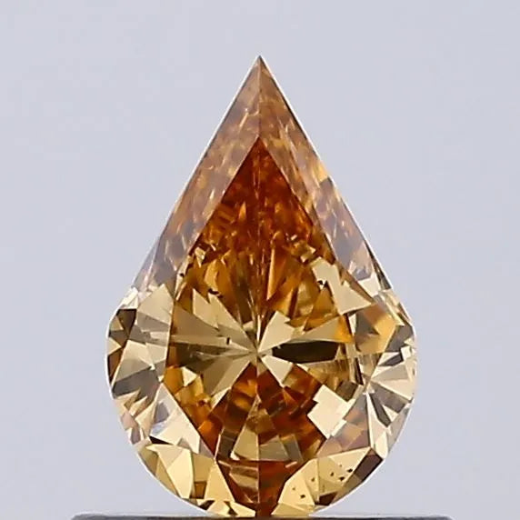 0.53ct Pear Lab Grown Diamond (Colour Fancy Brown, Clarity VS2, IGI Certified)