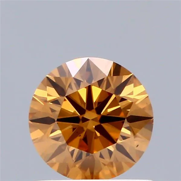 0.62ct Round Lab Grown Diamond (Colour Fancy Intense Orange, Clarity VS1, Cut ID, IGI Certified)