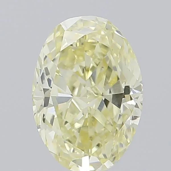 0.67ct Oval Lab Grown Diamond (Colour Very Light Yellow, Clarity VVS2, IGI Certified)