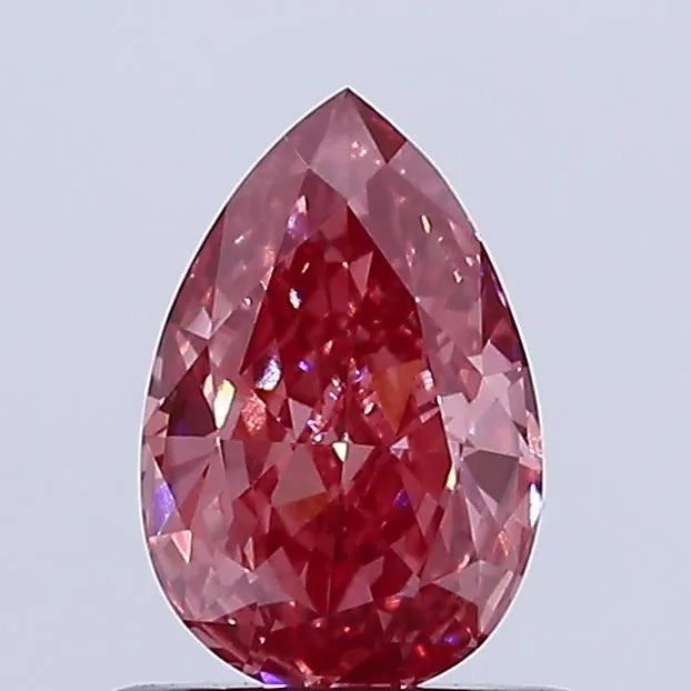 0.75ct Pear Lab Grown Diamond (Colour Fancy Vivid Pink, Clarity VS1, IGI Certified)