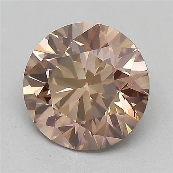 0.80ct Round Lab Grown Diamond (Colour Fancy Brown, Clarity VS2, Cut ID, IGI Certified)