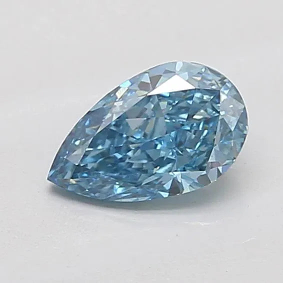 0.81ct Pear Lab Grown Diamond (Colour Fancy Vivid Blue, Clarity VS1, IGI Certified)