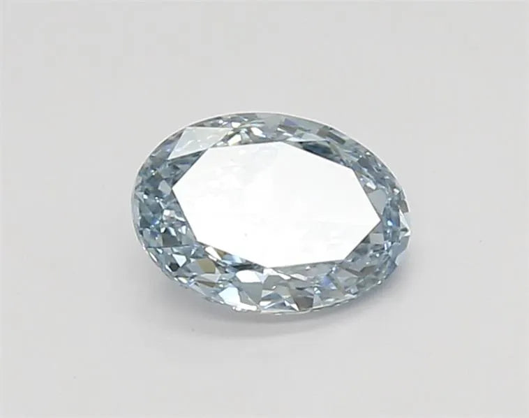 0.88ct Oval Lab Grown Diamond (Colour Fancy Intense Blue, Clarity VS2, Cut GD, IGI Certified)