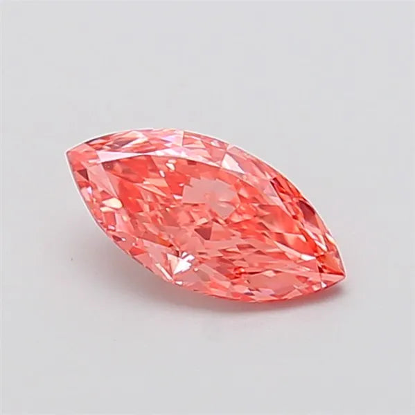 0.94ct Marquise Lab Grown Diamond (Colour Fancy Vivid Orangey Pink, Clarity VVS2, IGI Certified)