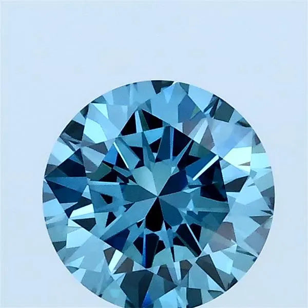 0.97ct Round Lab Grown Diamond (Colour Fancy Vivid Blue, Clarity VS1, Cut EX, IGI Certified)