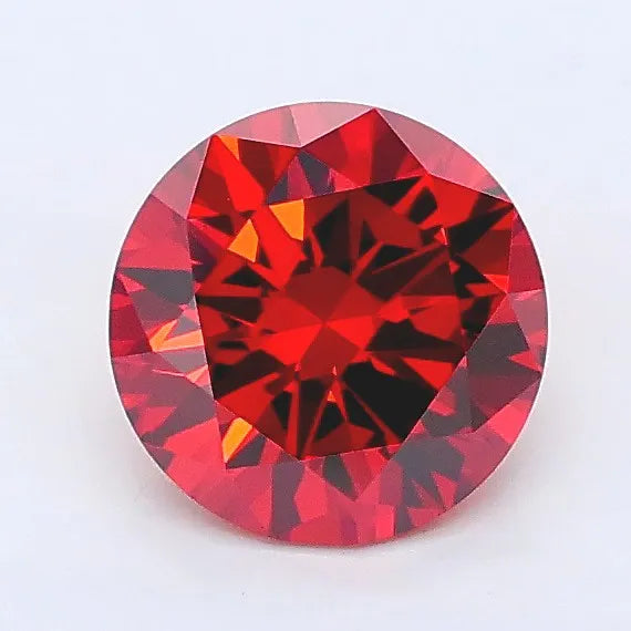 0.98ct Round Lab Grown Diamond (Colour Fancy Vivid Brownish Orange, Clarity VVS2, Cut EX, IGI Certified)