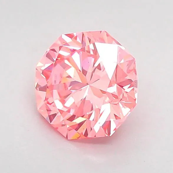 1.00ct Octagonal Lab Grown Diamond (Colour Fancy Vivid Pink, Clarity VS1, IGI Certified)