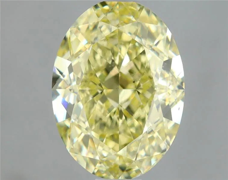 1.00ct Oval Natural Diamond (Colour Fancy Light Yellow, Clarity VS2, GIA Certified)