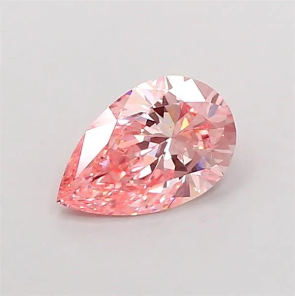1.00ct Pear Lab Grown Diamond (Colour Fancy Vivid Pink, Clarity VS1, IGI Certified)