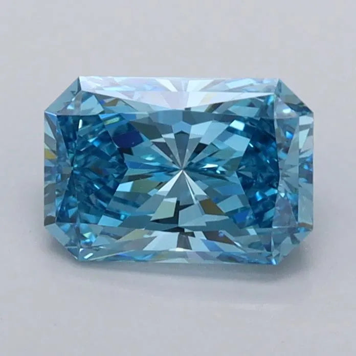 1.00ct Radiant Lab Grown Diamond (Colour Fancy Vivid Blue, Clarity VVS2, IGI Certified)