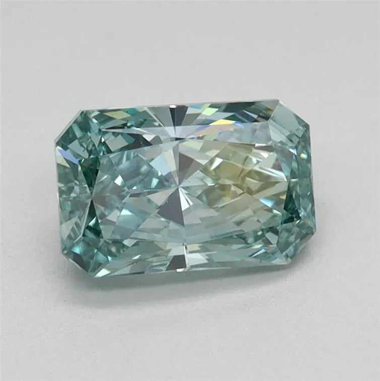1.00ct Radiant Lab Grown Diamond (Colour Fancy Vivid Blue Green, Clarity VS1, IGI Certified)