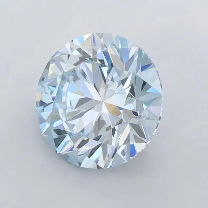 1.00ct Round Lab Grown Diamond (Colour Fancy Intense Blue, Clarity VS1, Cut ID, IGI Certified)