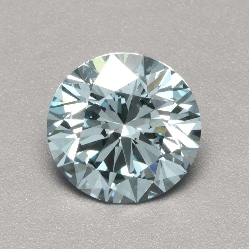 1.00ct Round Lab Grown Diamond (Colour Fancy Vivid Blue, Clarity VS2, Cut EX, IGI Certified)