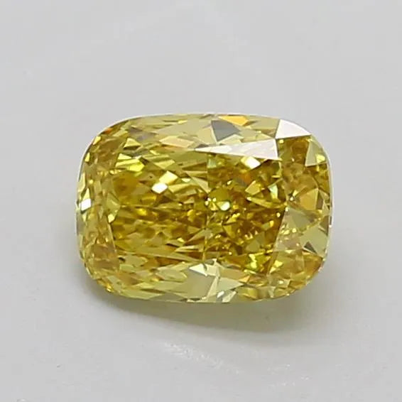 1.01ct Cushion brilliant Lab Grown Diamond (Colour Fancy Intense Gray Yellow, Clarity VS1, IGI Certified)