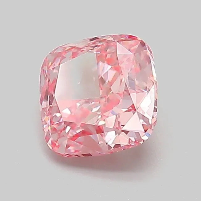 1.01ct Cushion modified Lab Grown Diamond (Colour Fancy Vivid Pink, Clarity VVS2, IGI Certified)