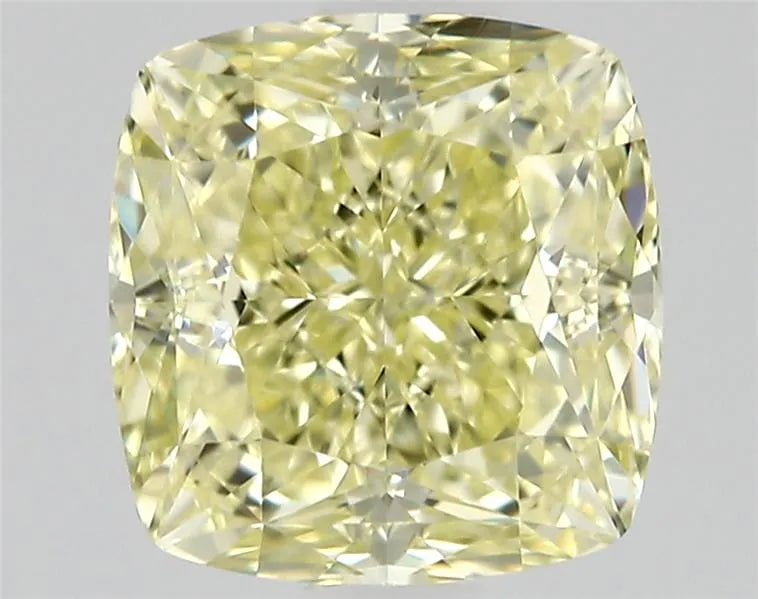 1.01ct Cushion modified Natural Diamond (Colour Fancy Light Yellow, Clarity IF, Cut EX, GIA Certified)