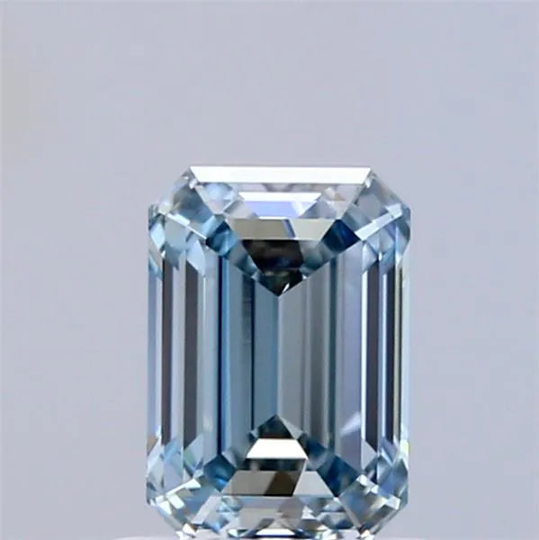 1.01ct Emerald Lab Grown Diamond (Colour Fancy Blue, Clarity VS2, IGI Certified)