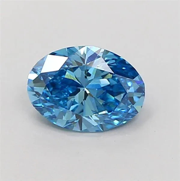 1.01ct Oval Lab Grown Diamond (Colour Fancy Vivid Blue, Clarity VVS2, IGI Certified)