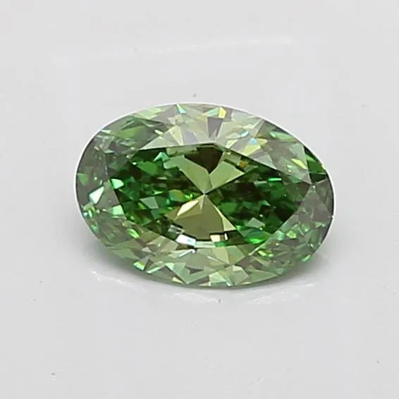 1.01ct Oval Lab Grown Diamond (Colour Fancy Vivid Green, Clarity VS1, IGI Certified)