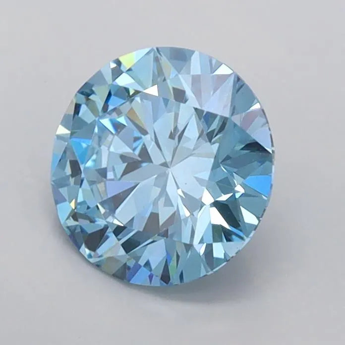 1.01ct Round Lab Grown Diamond (Colour Fancy Vivid Blue, Clarity VS1, Cut EX, IGI Certified)