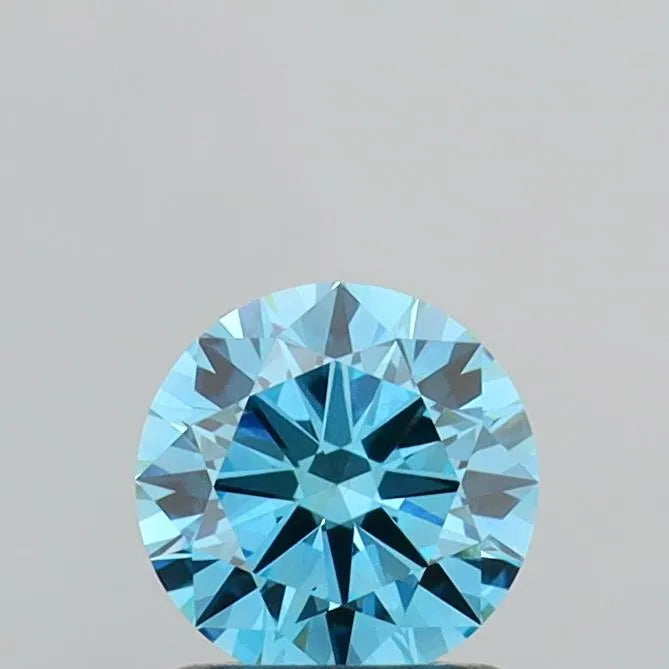 1.01ct Round Lab Grown Diamond (Colour Fancy Vivid Blue, Clarity VS1, Cut EX, IGI Certified)
