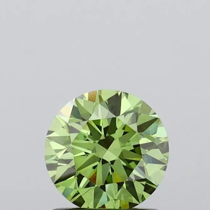 1.01ct Round Lab Grown Diamond (Colour Fancy Vivid Green, Clarity VS1, Cut ID, IGI Certified)