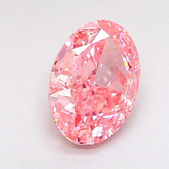 1.02ct Oval Lab Grown Diamond (Colour Fancy Vivid Pink, Clarity VVS2, IGI Certified)