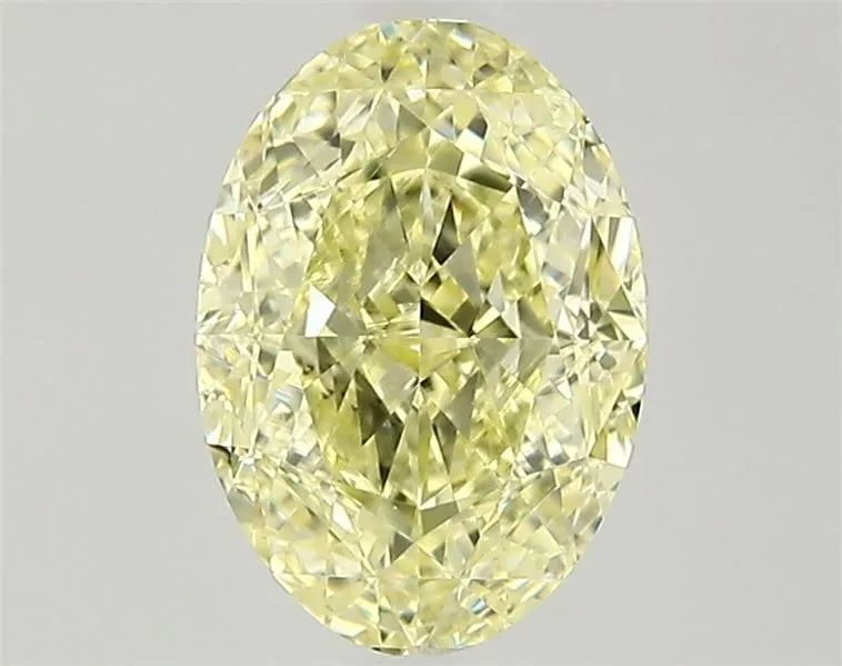 1.02ct Oval Natural Diamond (Colour Fancy Light Yellow, Clarity VS1, Cut EX, GIA Certified)