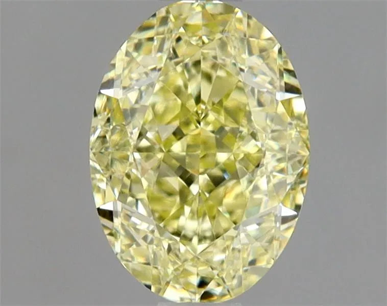 1.02ct Oval Natural Diamond (Colour Fancy Light Yellow, Clarity VVS2, GIA Certified)
