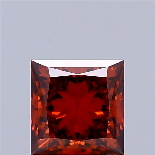 1.02ct Princess Lab Grown Diamond (Colour Fancy Deep Orange, Clarity VS1, IGI Certified)
