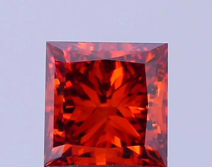 1.02ct Princess Lab Grown Diamond (Colour Fancy Deep Orange, Clarity VS1, IGI Certified)
